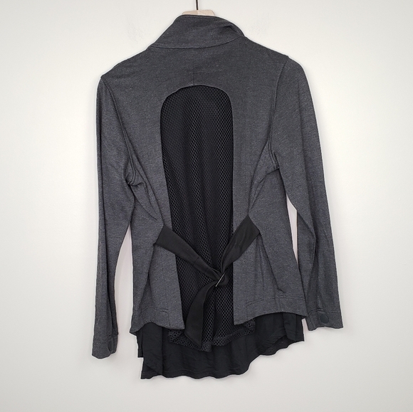 Cabi #3184 Love Carol Gray Jacket Mesh Moto SZ XS Blazer Stretch - Picture 3 of 7